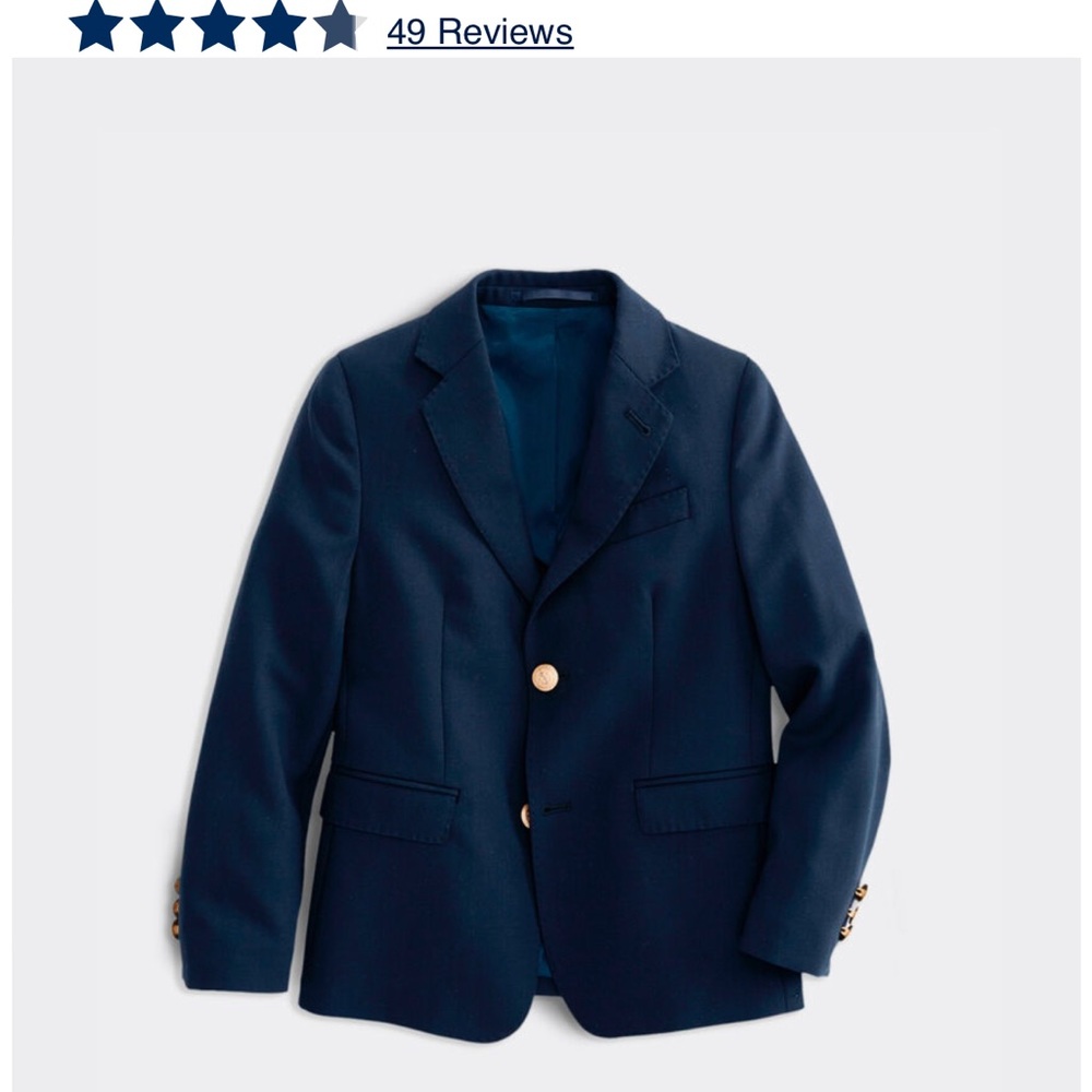 Vineyard Vines Blue and Gold Blazer with Notched Lapels